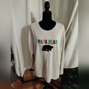 Dearfoam Comfort Papa Bear Graphic Sweatshirt 2XL